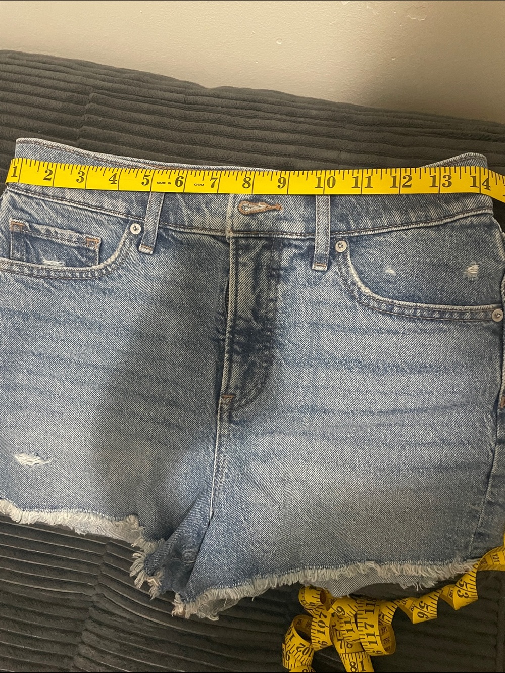 Express Light Blue Denim Cutoff Shorts